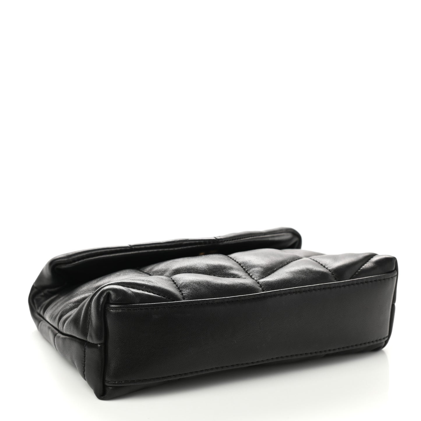 Lambskin Monogram Loulou Puffer Pouch Clutch Black