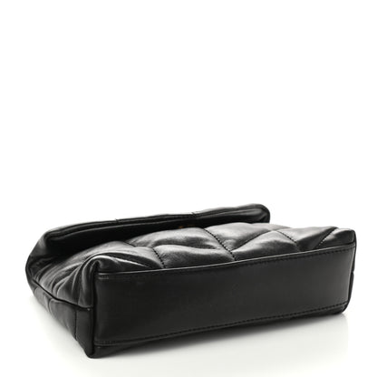 Saint Laurent Lambskin Monogram Loulou Puffer Pouch Clutch Black 4 of 7