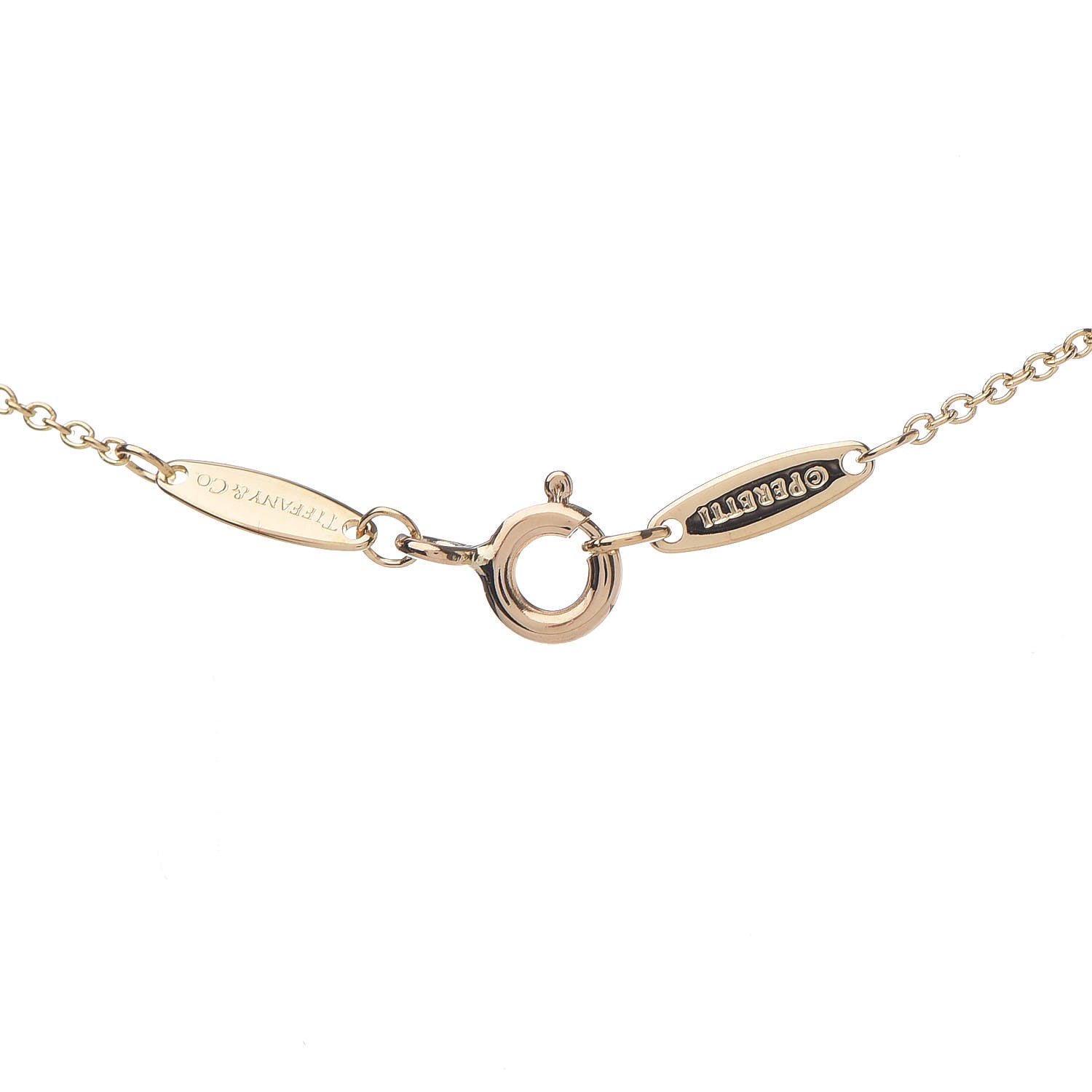 Tiffany 18K Yellow Gold Diamond .14ct Elsa Peretti Diamonds by the Yard Pendant Necklace 5 of 7