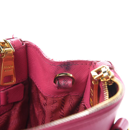Prada Saffiano Lux Small Galleria Double Zip Tote Fuxia 25 of 26