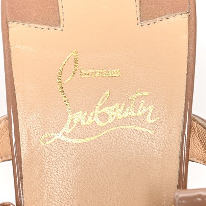 Christian Louboutin Patent Pyraclou 110 Wedge Sandals 40 Nude 7 of 7