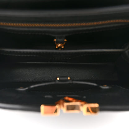 Louis Vuitton Calfskin Studded Flower Capucines BB  Black 5 of 10