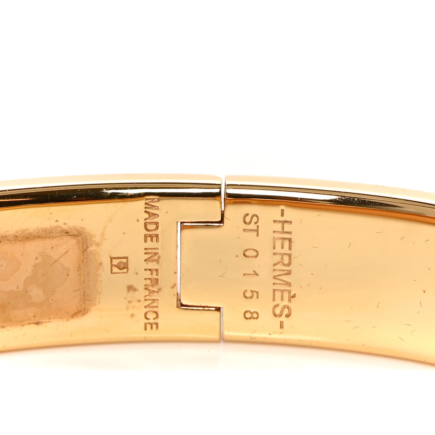 Enamel Narrow Clic Clac H Bracelet PM White
