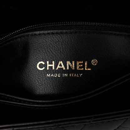 Chanel Calfskin Lizard Chevron Quilted Mini Coco Handle Flap Black 6 of 12