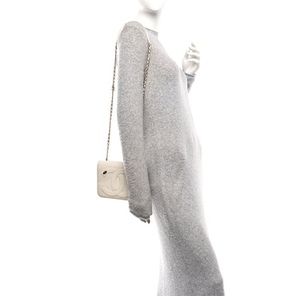 Chanel Lambskin CC Mania Flap Bag White 2 of 9