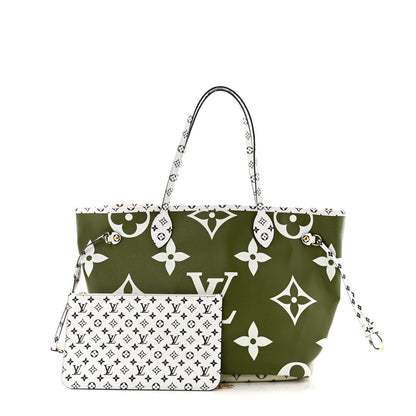 Louis Vuitton Monogram Giant Neverfull MM Kaki 3 of 10