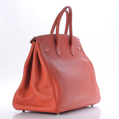 Hermes Taurillon Clemence Birkin 40 Sanguine 3 of 26