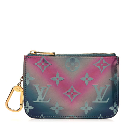 Louis Vuitton LOUIS VUITTON Metallic Vernis Degrade Key Pouch Blue Pink 1 of 8