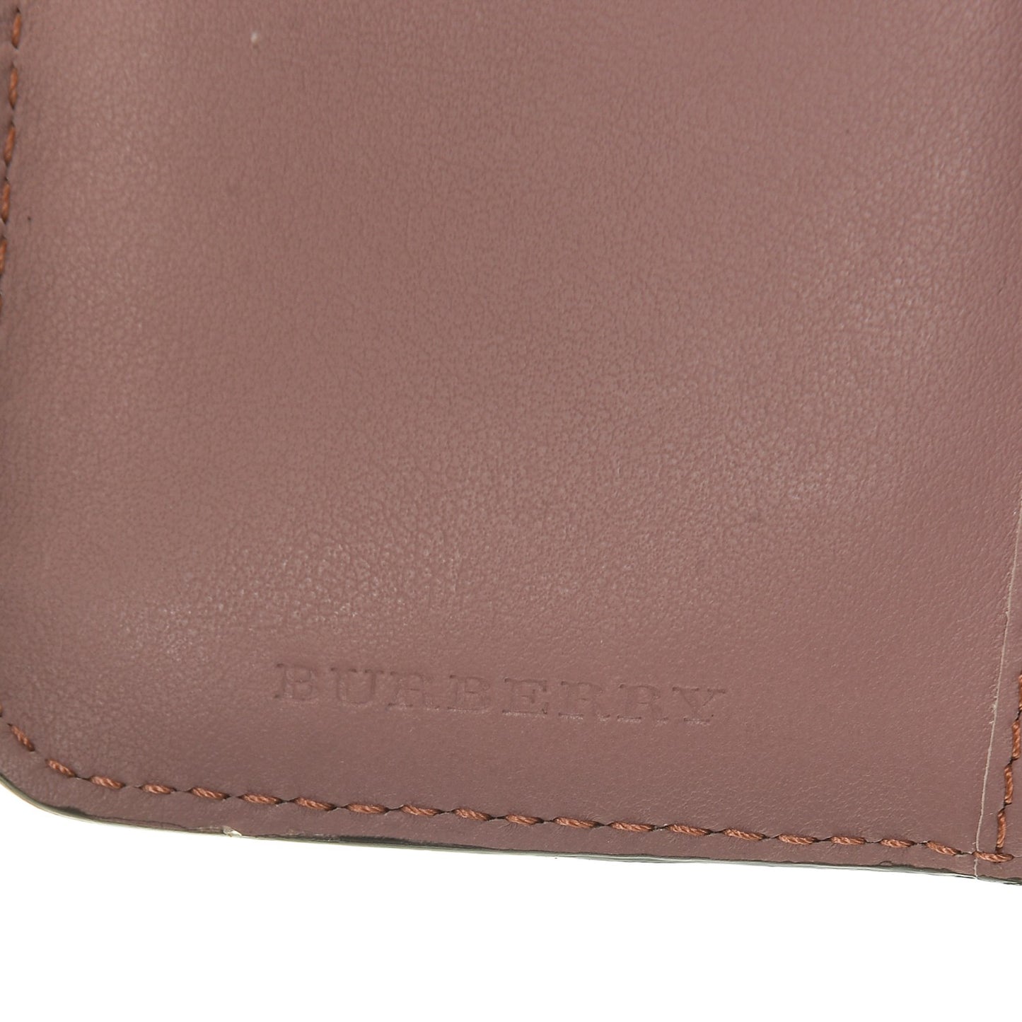 Grainy Leather Buckle Detail Zip Wallet Dusty Pink