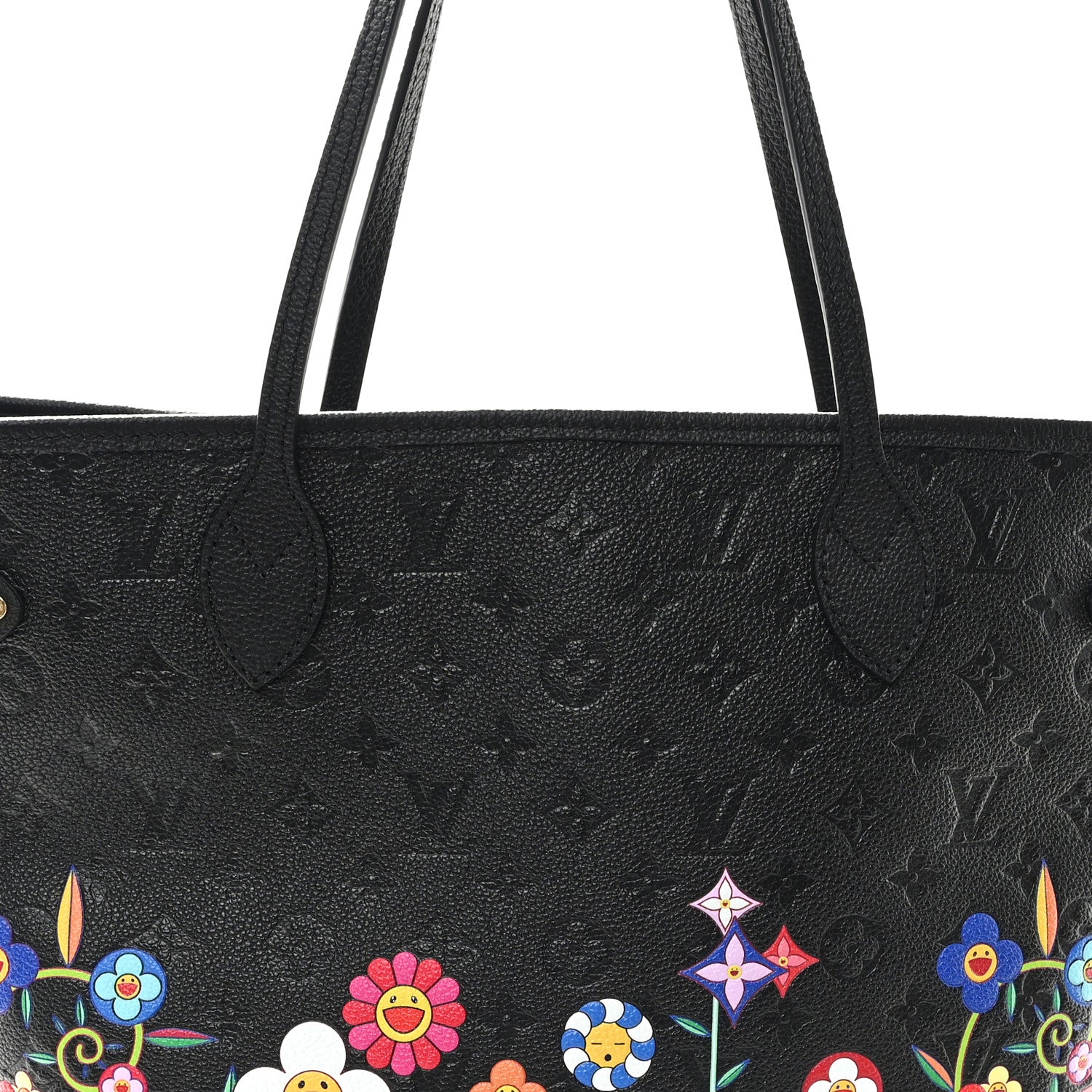 Louis Vuitton LV X TM Empreinte Flowers Neverfull MM Black 1737630