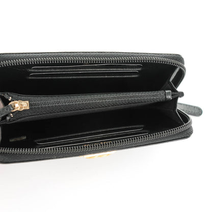 Chanel Lambskin Quilted Small Boy Zip Around Wallet Black 5 of 8