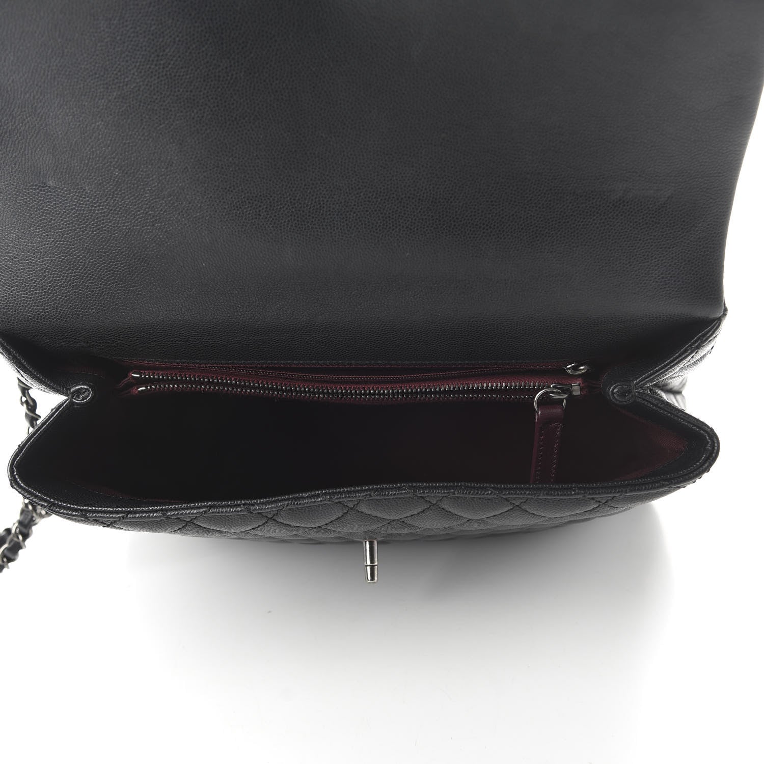 Chanel Caviar Quilted Large Coco Handle Flap Black 5 of 10
