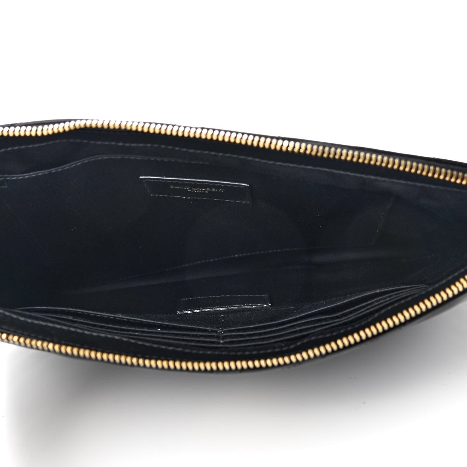Saint Laurent Calfskin Matelasse Monogram Cassandre Tablet Pouch Black 5 of 7