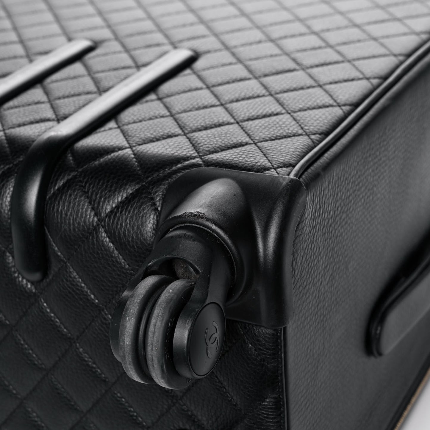 Calfskin Quilted Coco Case Trolley Black