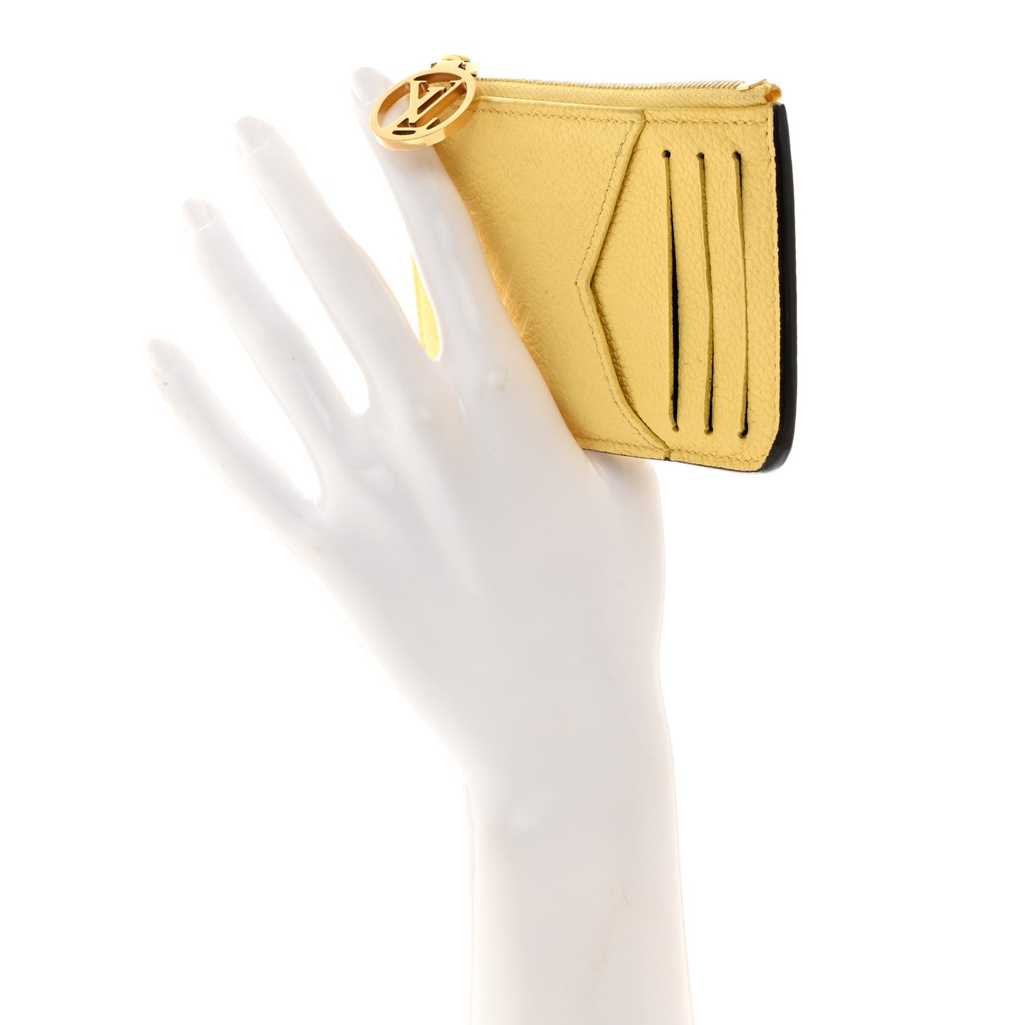 Empreinte Monogram Zipped Romy Card Holder Jaune