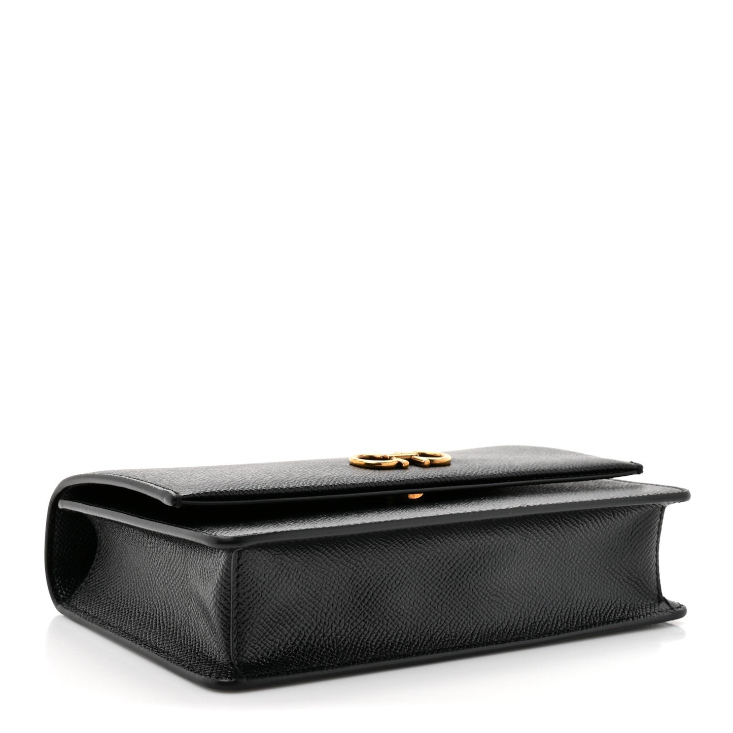 Hammered Calfskin Seila Top Handle Crossbody Bag Black