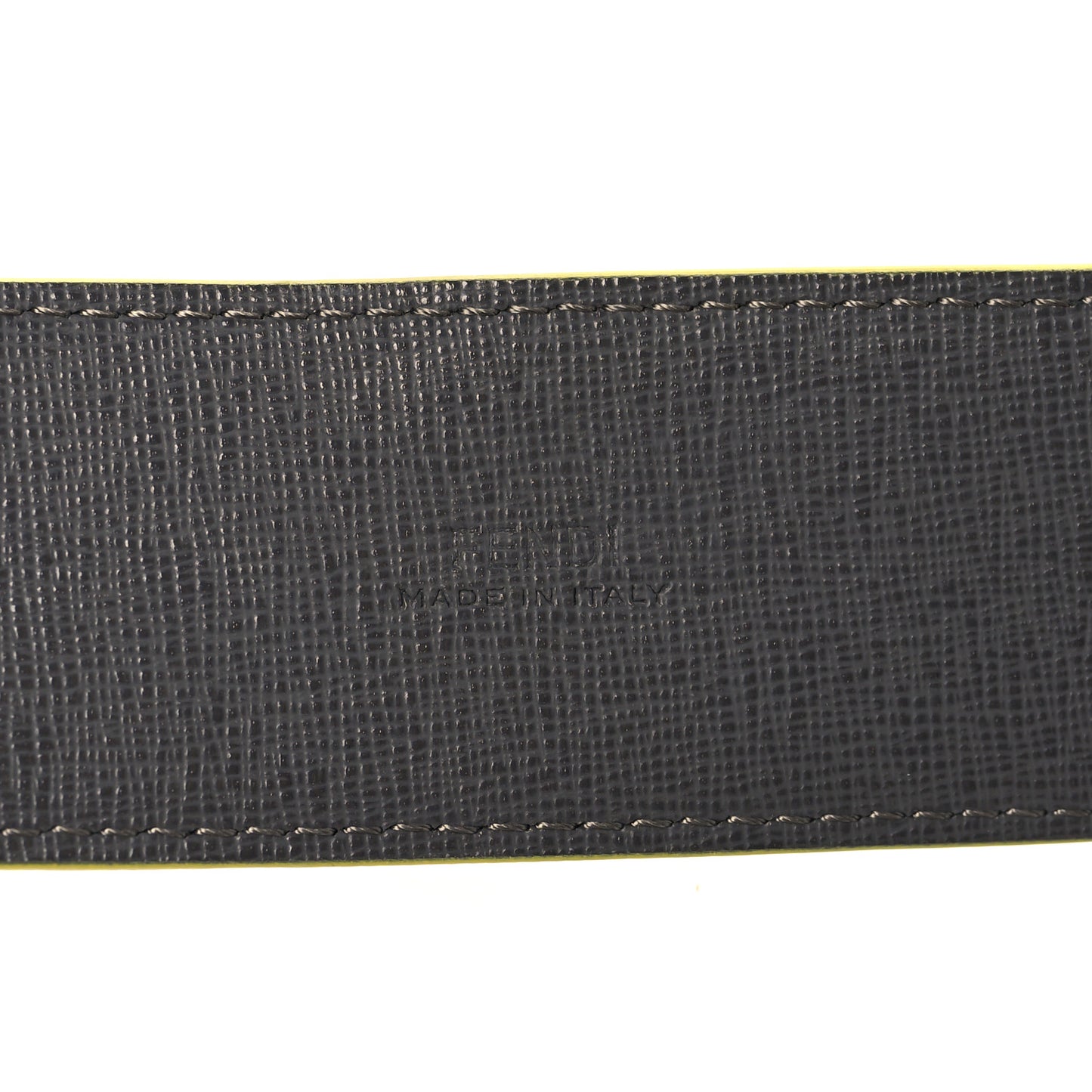 Vitello Century Elite Enamel FF Buckle Belt 100 40 Black Giallo Fluo