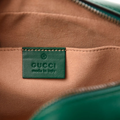 Gucci Calfskin Matelasse Small GG Marmont Chain Shoulder Bag Emerald Green 7 of 11