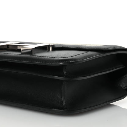 Hermes Swift Toile H Berline Constance 24 Black Ecru 10 of 13