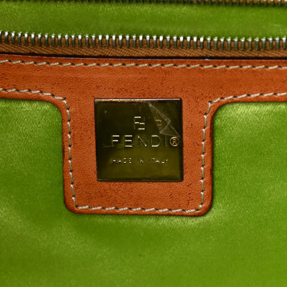 Fendi Calfskin Embroidered Baguette Brown 6 of 14