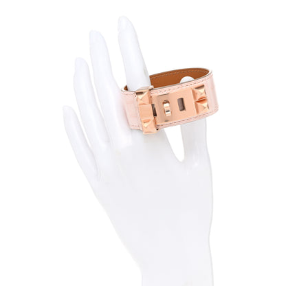 Hermes Matte Alligator Collier de Chien CDC 24 Bracelet T2 Rose Pale 2 of 6