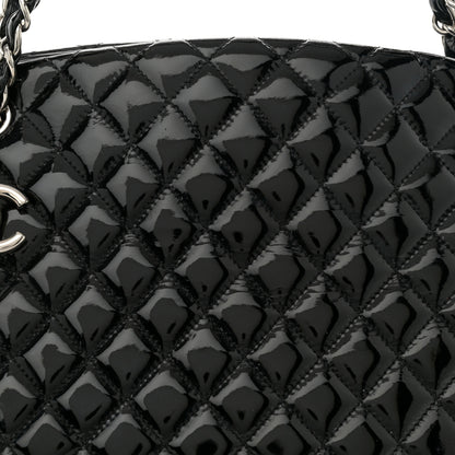 Chanel Patent Quilted Large Just Mademoiselle Bowling Bag Black 9 of 15