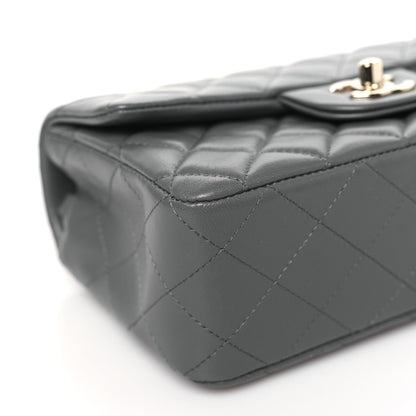 Chanel Lambskin Quilted Mini Rectangular Flap Dark Grey 8 of 10