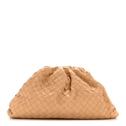 Bottega Veneta Nappa Maxi Intrecciato The Pouch Oversized Clutch Almond 1 of 10