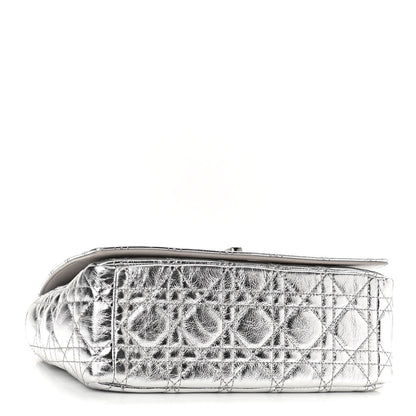 Christian Dior Metallic Calfskin Cannage Medium Caro Bag Argent 4 of 10