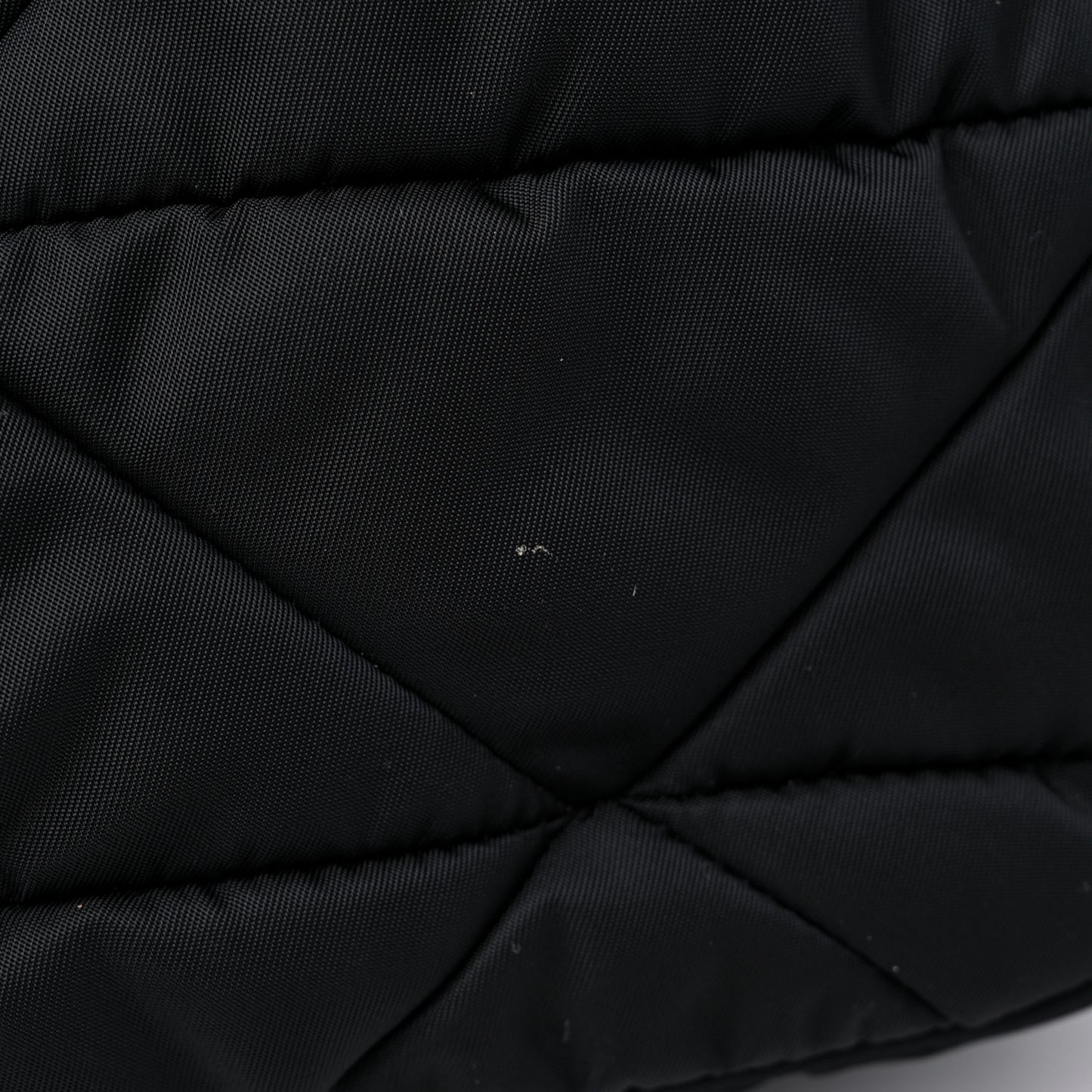 Re-Nylon Triangle Padded Patchwork Shoulder Bag Black