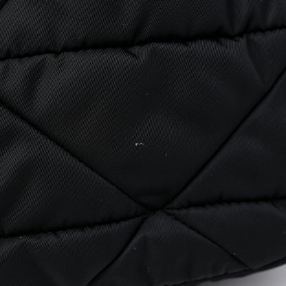 Prada Re-Nylon Triangle Padded Patchwork Shoulder Bag Black 9 of 10