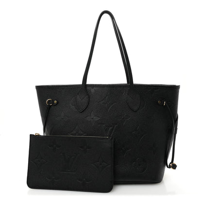 Louis Vuitton Empreinte Monogram Giant Neverfull MM Black 3 of 11