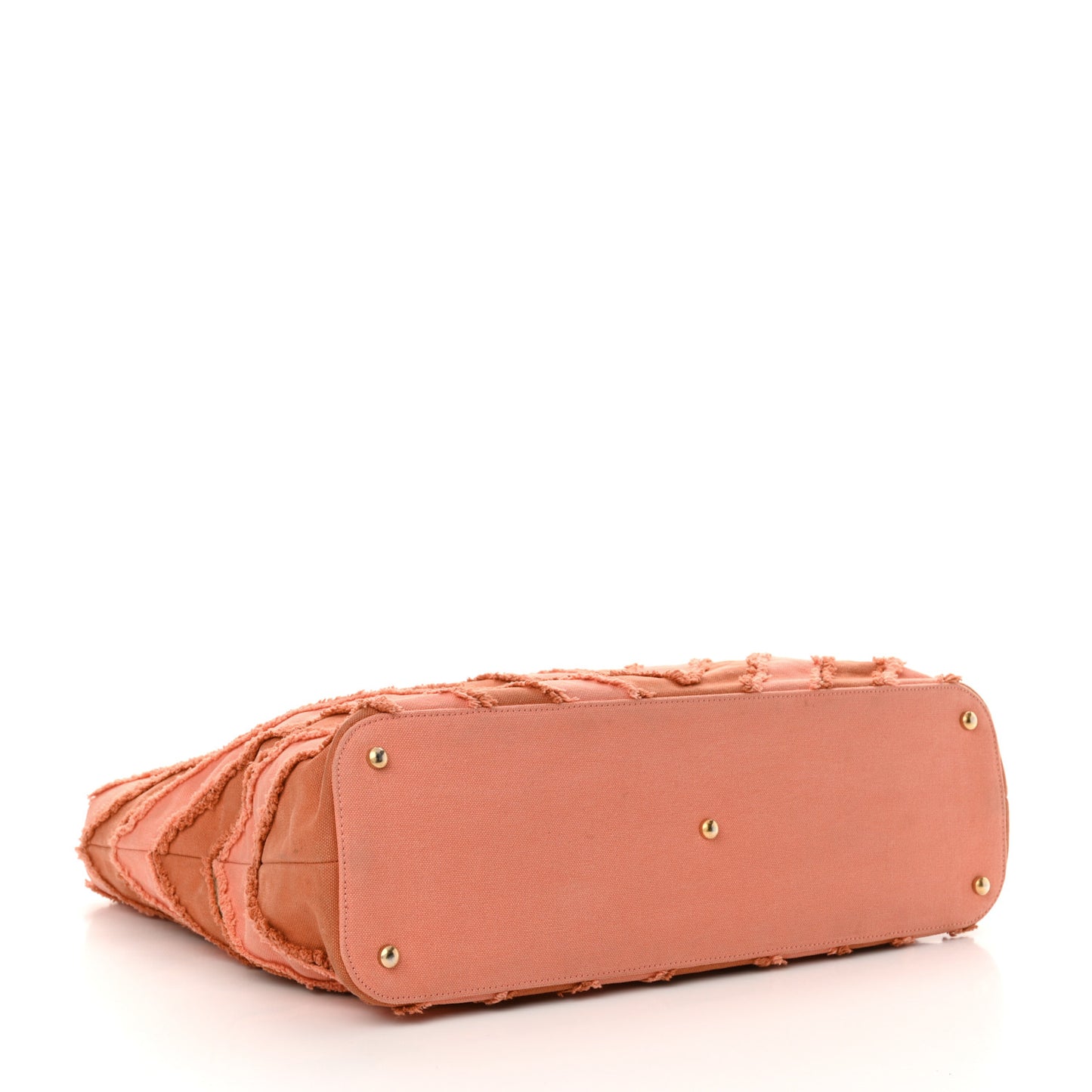 Canvas Chevron Cuba Patchwork Shopper Tote Orange