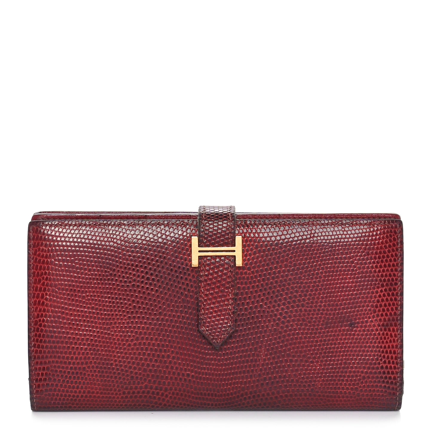 Lizard Bearn Gusset Wallet Rubis