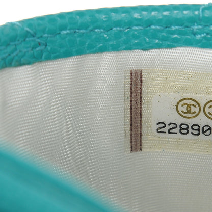 Chanel Caviar Quilted Card Holder Turquoise 8 of 8
