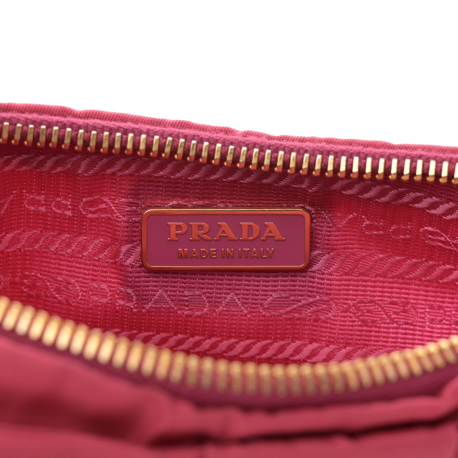 Prada Tessuto Nylon Bow Shoulder Bag Begonia 6 of 12
