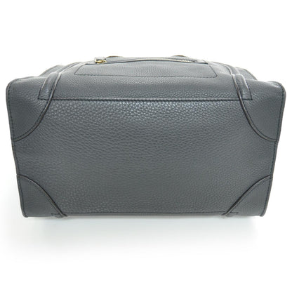 Celine Pebbled Leather Mini Luggage Bag Anthracite 4 of 10