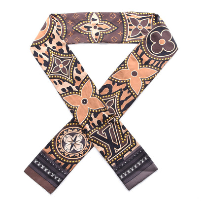 Louis Vuitton Silk Monogram LV World Bandeau Brown 1 of 5