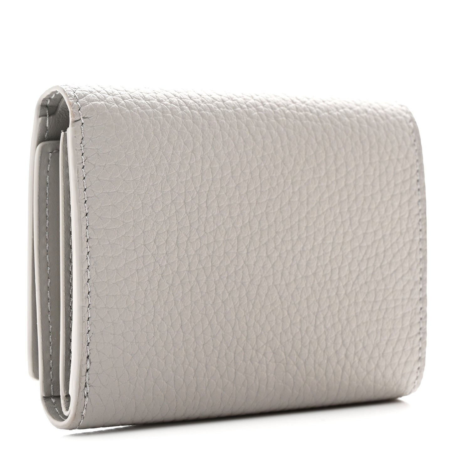 Taurillon Capucines Tiny Wallet Flint Grey