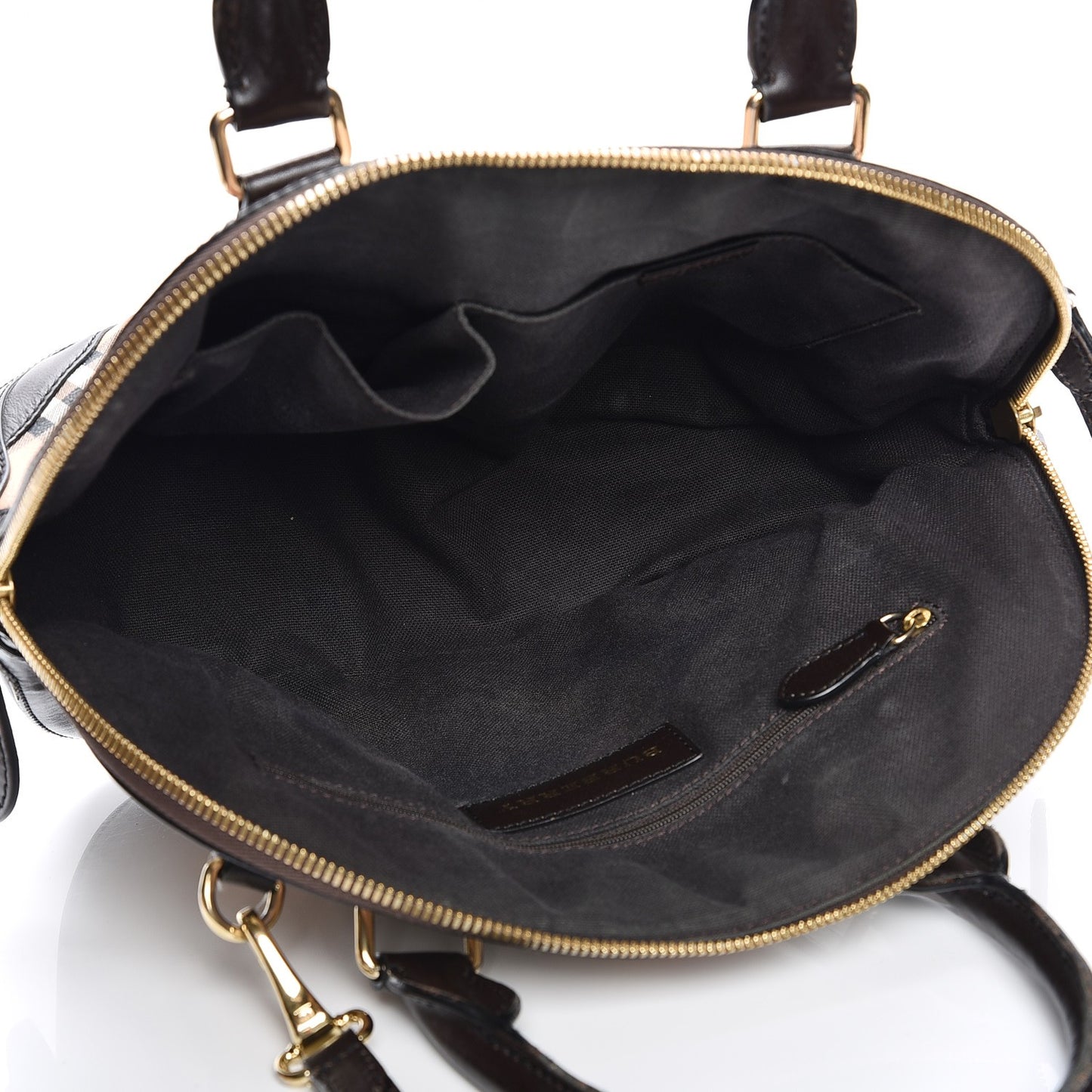 Haymarket Check Small Orchard Bowling Bag Chocolate