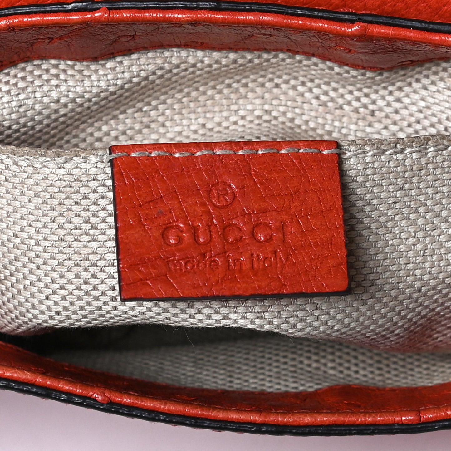 Ostrich Small Soho Chain Flap Crossbody Golden