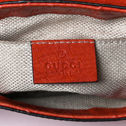 Gucci Ostrich Small Soho Chain Flap Crossbody Golden 6 of 17