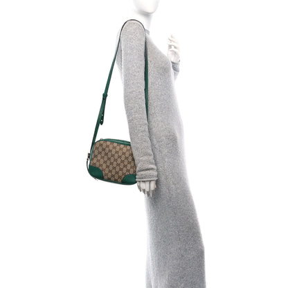 Gucci Monogram Dollar Calfskin Mini Bree Messenger Bag Beige Ebony Emerald 2 of 11