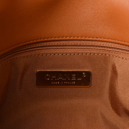 Chanel Lambskin Quilted Medium Chanel 19 Flap Light Brown 8 of 10