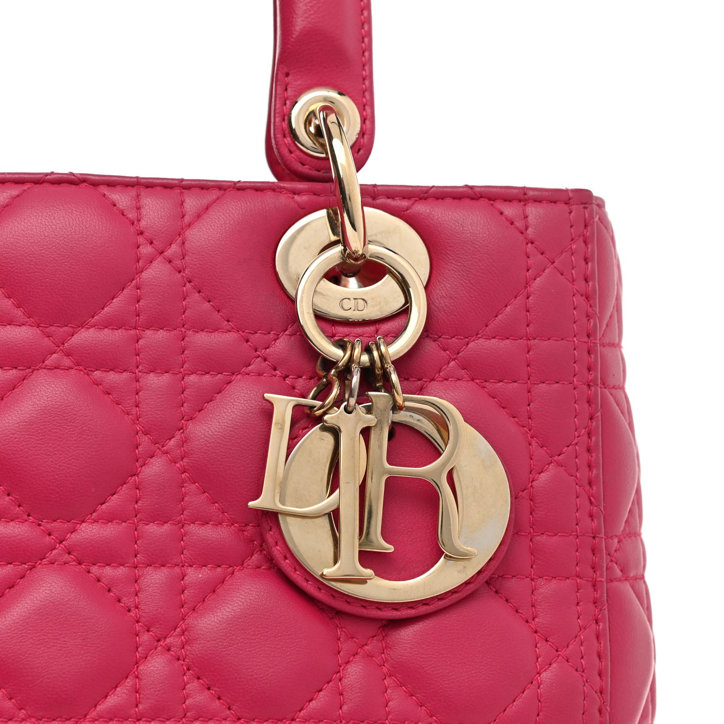 Lambskin Cannage Medium Lady Dior Pink