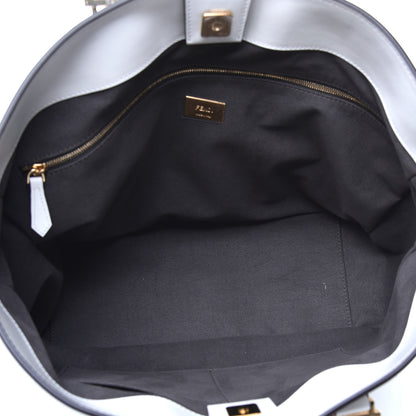 Fendi Vitello Glacier Medium FF Tote White 5 of 9