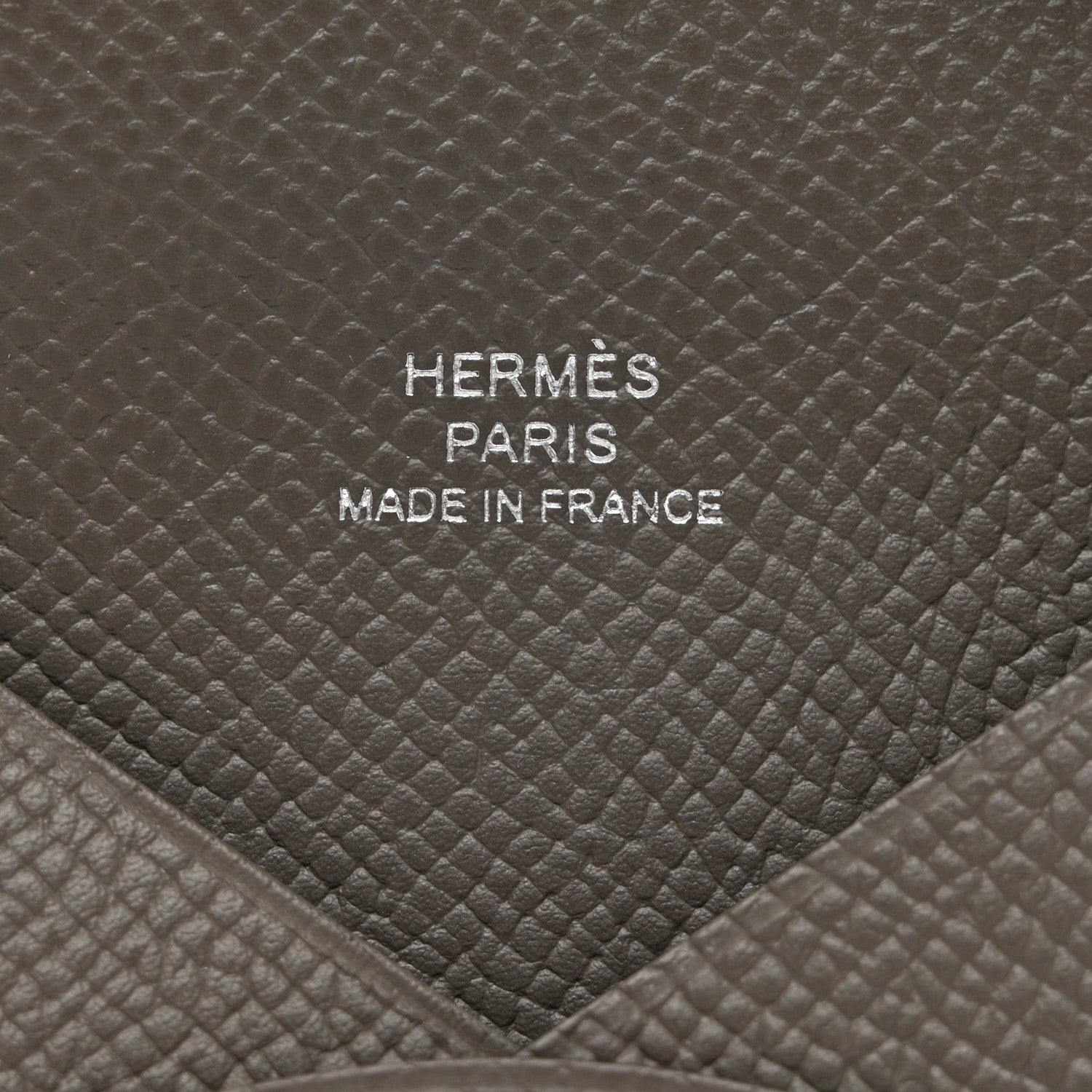 Hermes Epsom Calvi Card Case Gris Meyer 6 of 7