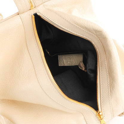 Balenciaga Agneau Giant 12 Gold Hardware Zip Traveler Backpack Blanc Creme Light Craie 5 of 12