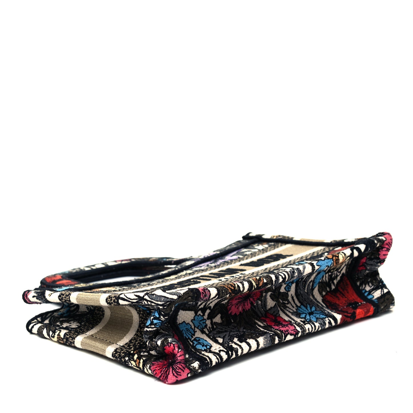 Canvas Embroidered Mille Fleurs Mini Book Tote Multicolor