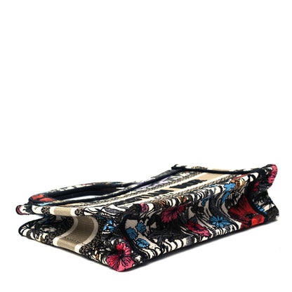 Christian Dior Canvas Embroidered Mille Fleurs Mini Book Tote Multicolor 3 of 7
